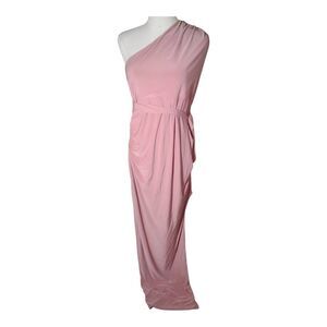 Club L London One Shoulder Salmon Maxi Dress Size Large